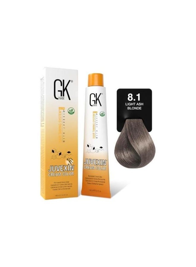 GK HAIR Color - 8.1 Light Ash Blonde 100ML - Image 1